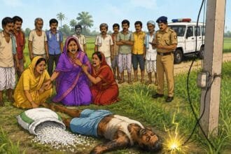 घोघरडीहा के केवटना में करंट लगने से किसान की मौत